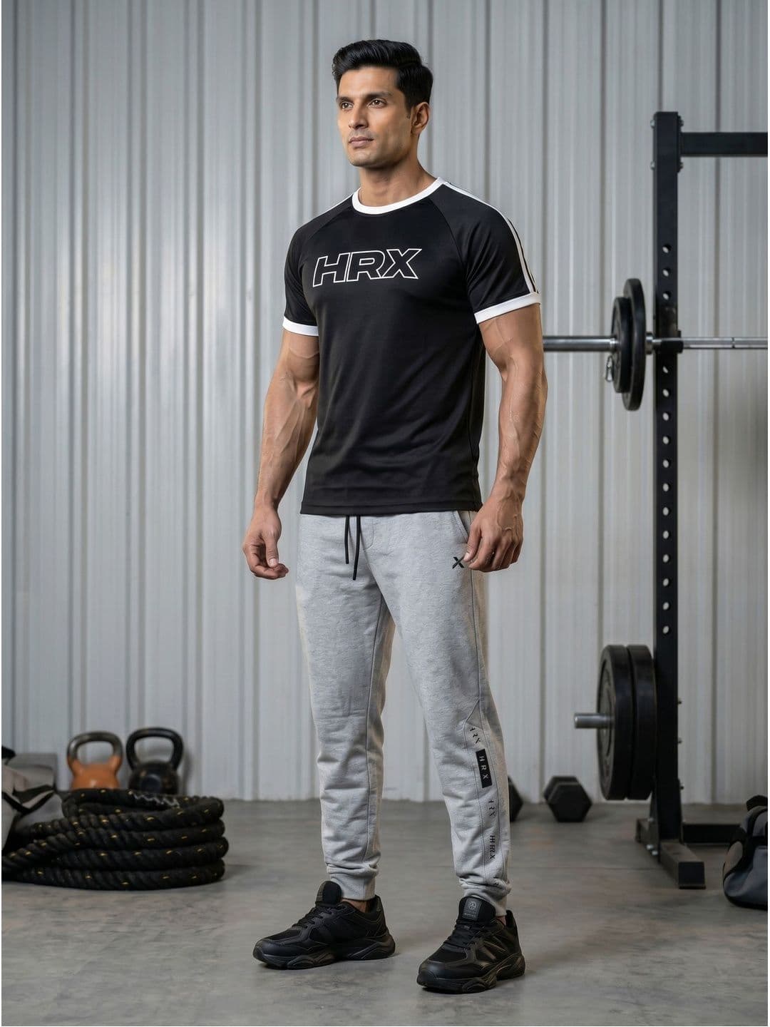 HRX by Hrithik Roshan Men Brand Logo Printed T-shirt thumbnail 3