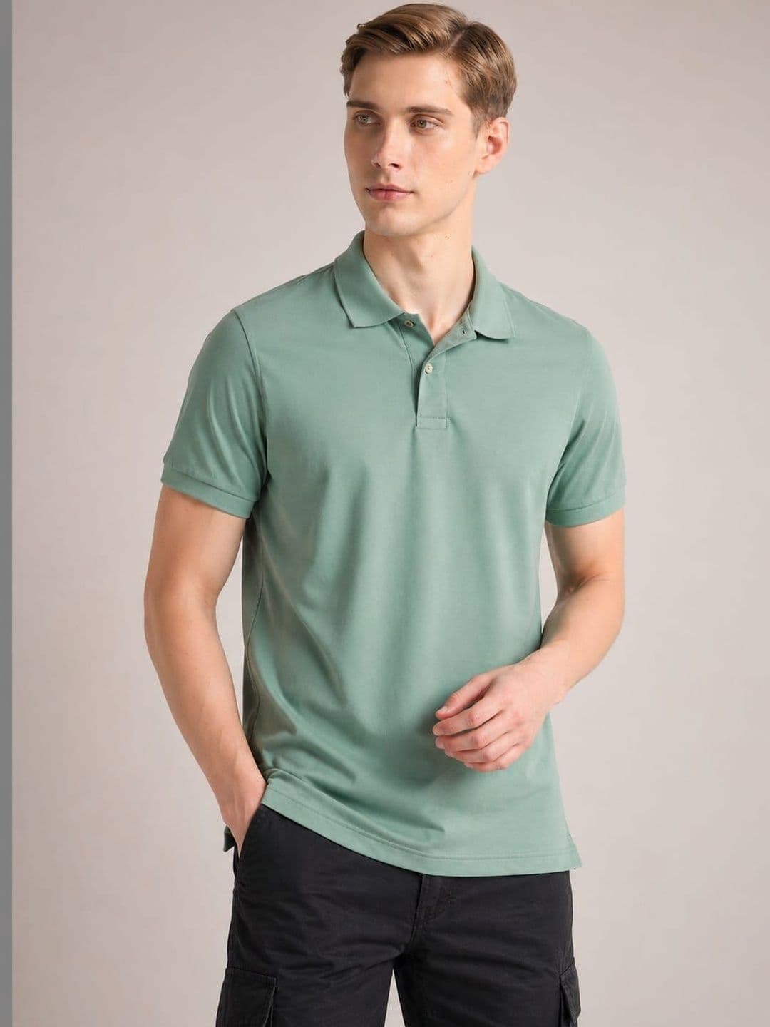 STYLEQUE Men Polo Collar T-shirt thumbnail 2