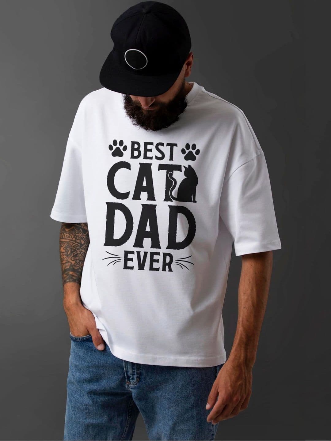 Seekbuylove Men Typography Printed Drop-Shoulder Sleeves Bio Finish T-shirt thumbnail 2