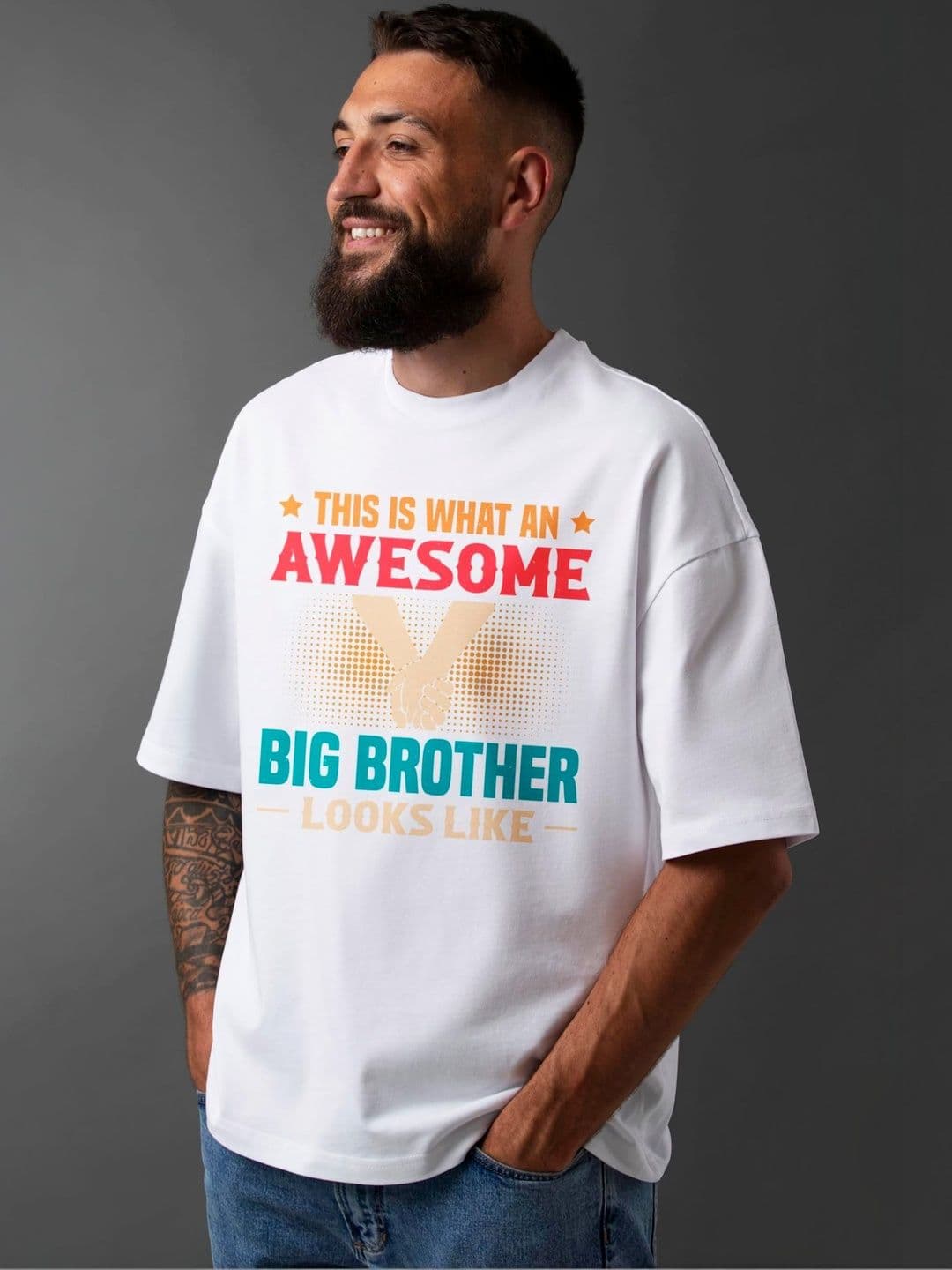 Seekbuylove Men Typography Printed Drop-Shoulder Sleeves Bio Finish T-shirt thumbnail 4
