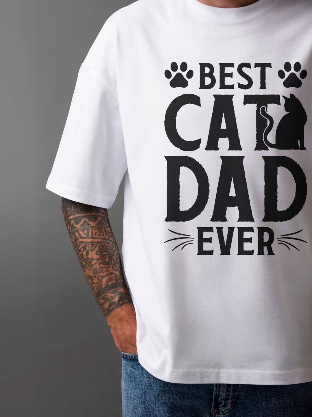 Seekbuylove Men Typography Printed Drop-Shoulder Sleeves Bio Finish T-shirt thumbnail 3