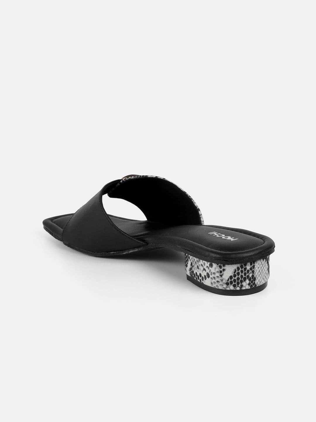 Mochi Printed Block Mules with Buckles thumbnail 2