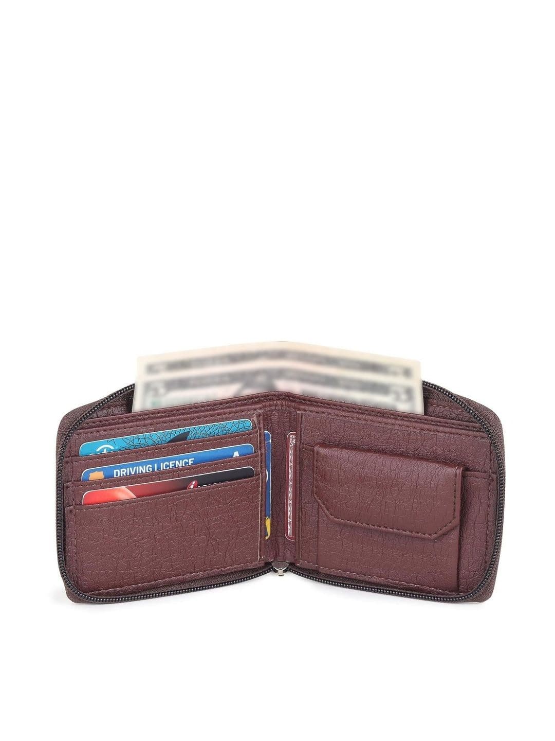 LAER Men Textured PU Zip Around Wallet thumbnail 3