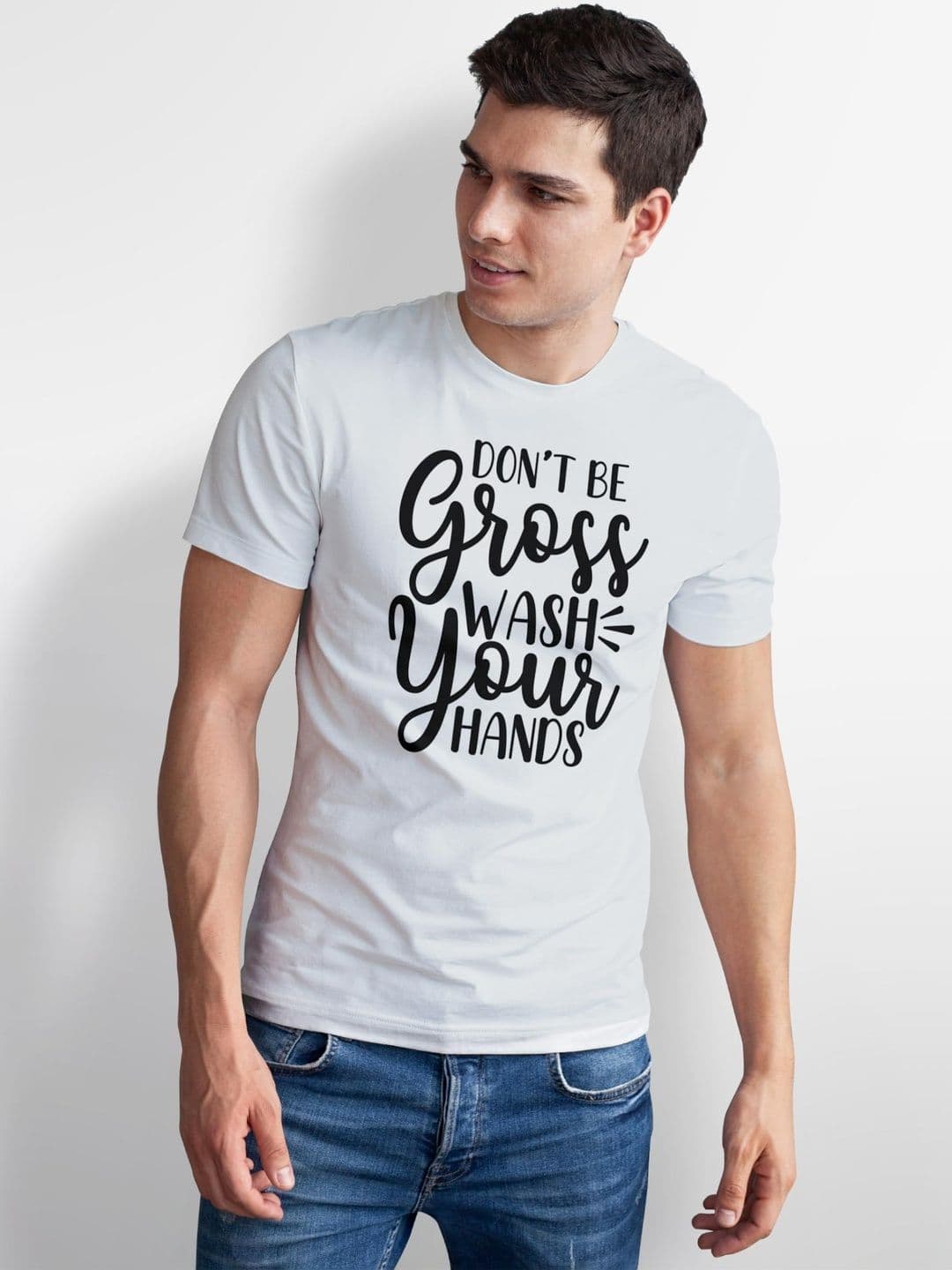 Seekbuylove Men Typography Printed Bio Finish T-shirt thumbnail 3
