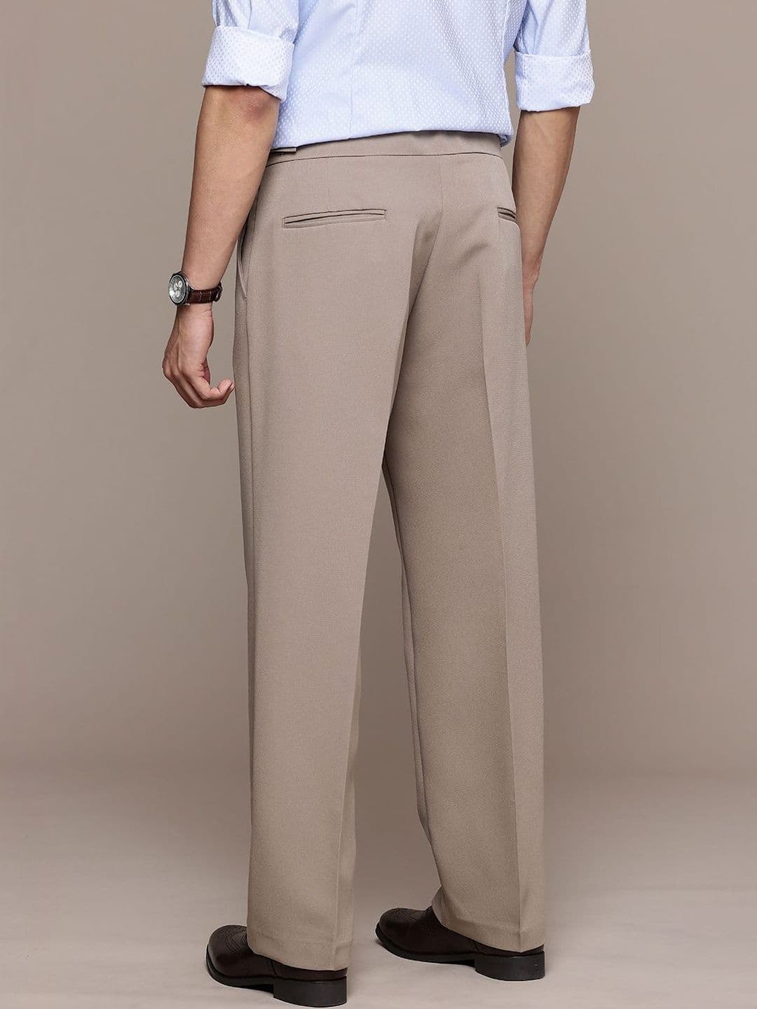R.Code by The Roadster Life Co. Men Comfort Pleated Trousers thumbnail 4