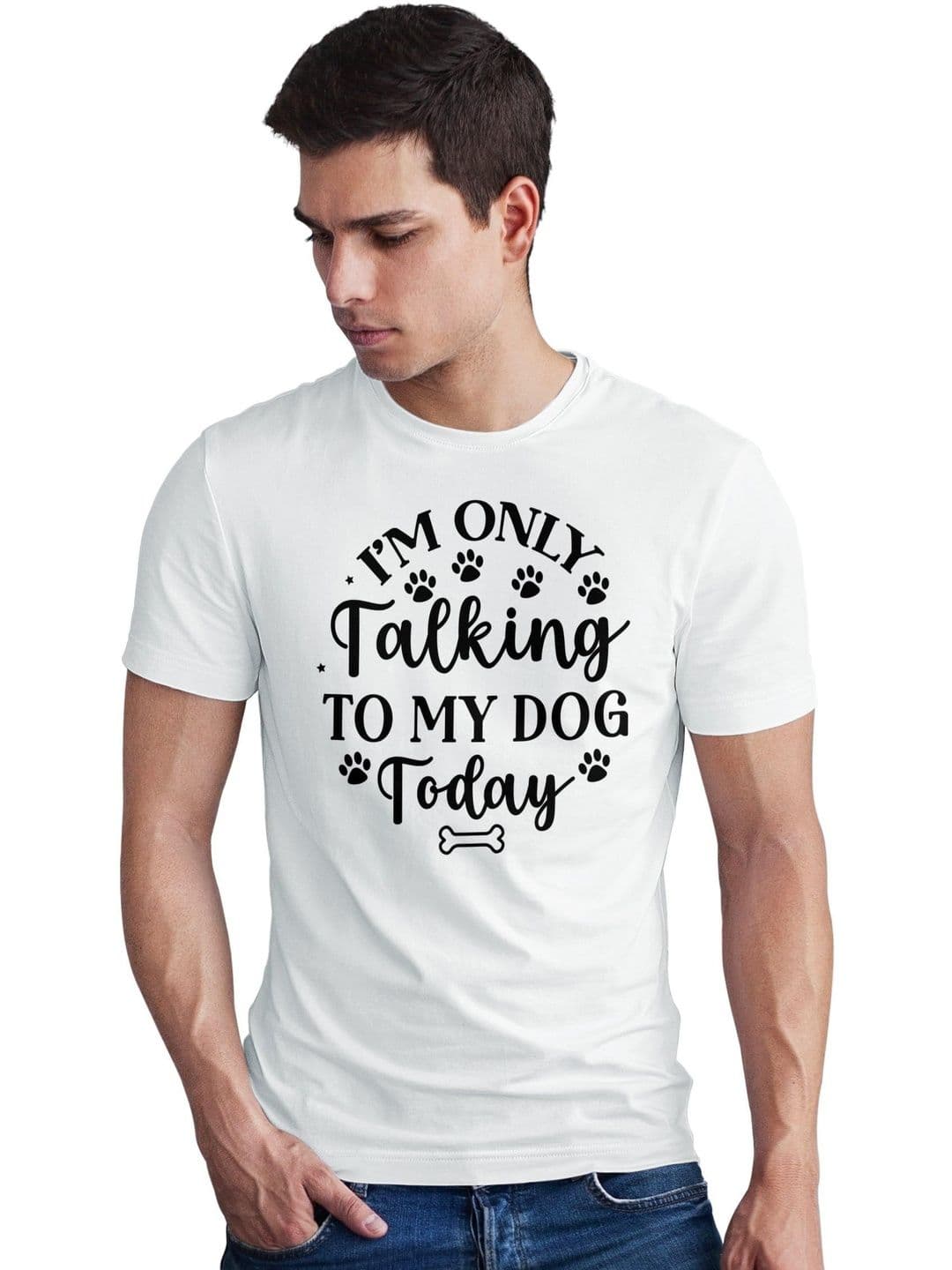 Seekbuylove Typography Printed Round Neck Bio Finish Cotton T-shirt - view 1