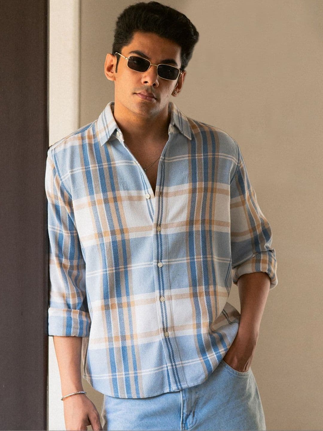 Powerlook Men Tartan Checks Checked Casual Shirt thumbnail 4