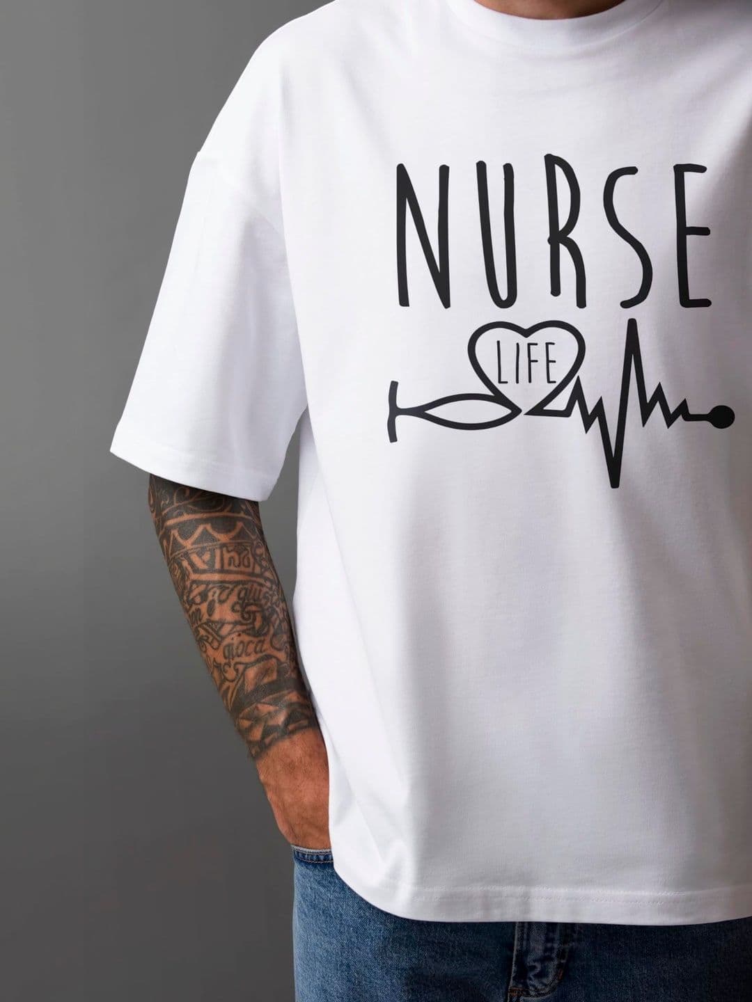 Seekbuylove Men Typography Printed Drop-Shoulder Sleeves Bio Finish T-shirt thumbnail 6
