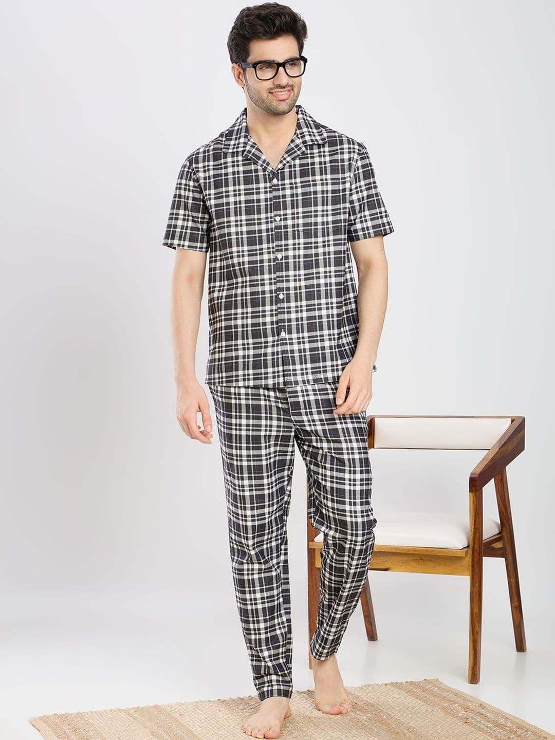 ETC Men Printed Night suit thumbnail 2