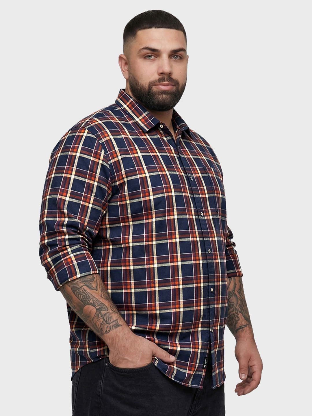 The Indian Garage Co Men Tartan Checks Checked Casual Shirt thumbnail 3