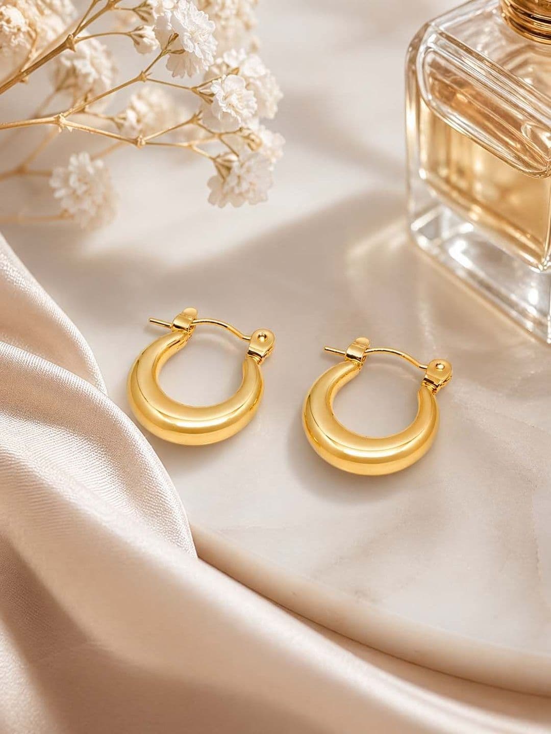 Utkarsh Women Stainless Steel Circular Half Hoop Earrings - view 1