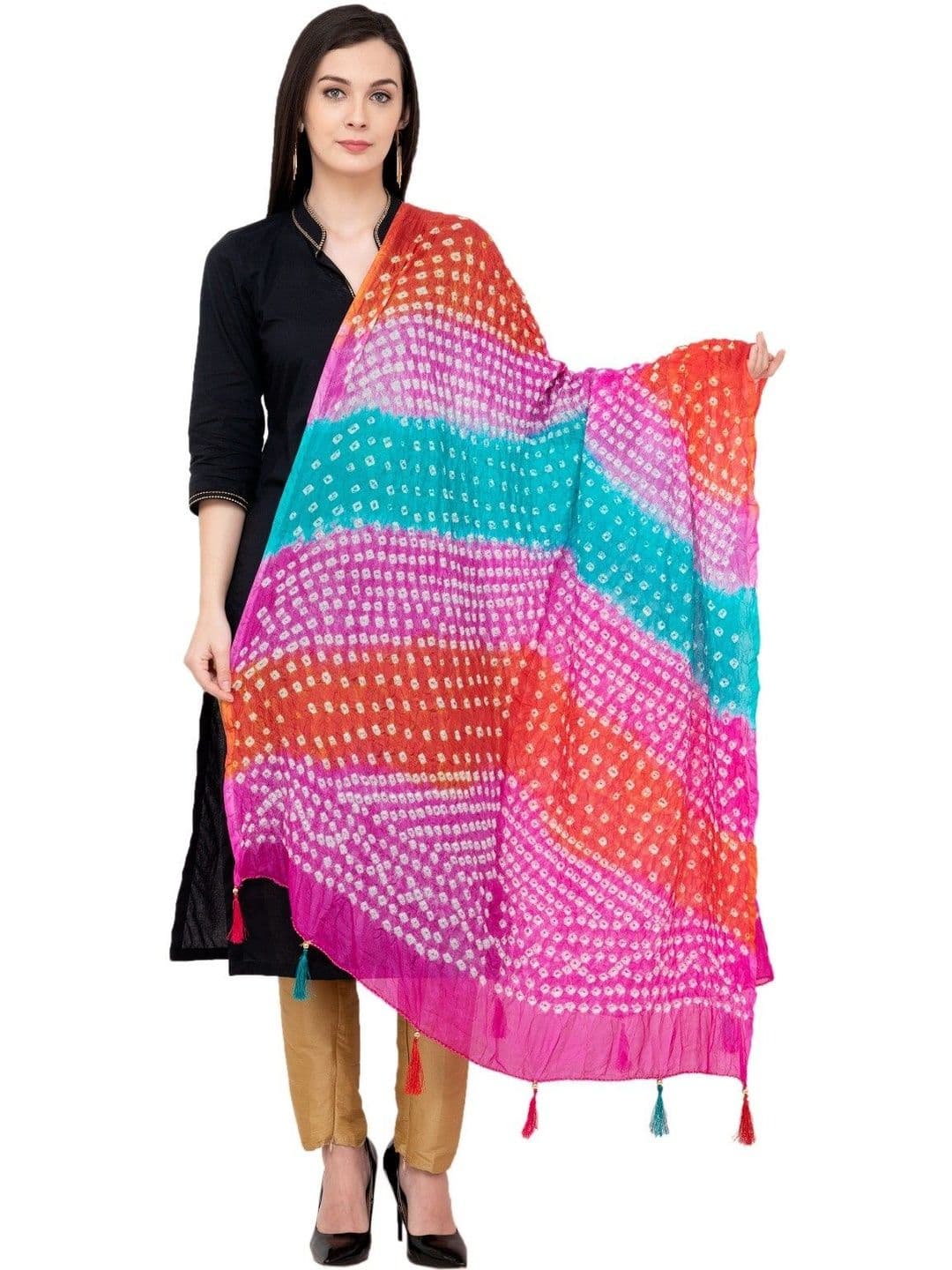 A R SILK Dyed Dupatta - view 1