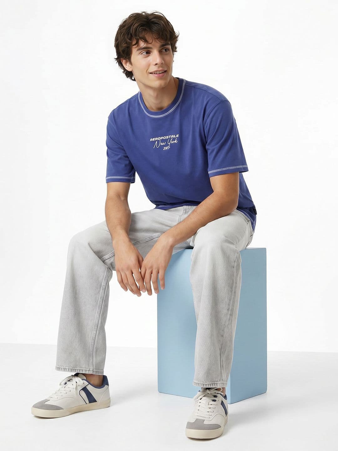 Aeropostale Oversized Printed Pure Cotton T-shirt thumbnail 2