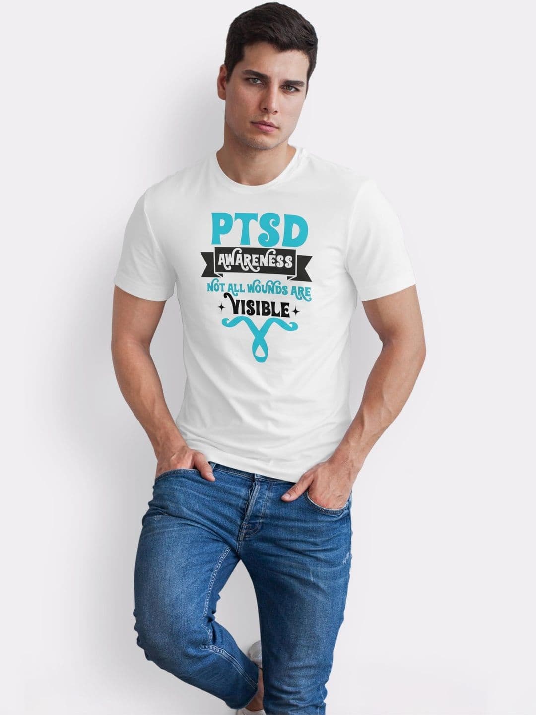 Seekbuylove Men Typography Printed Bio Finish T-shirt thumbnail 3