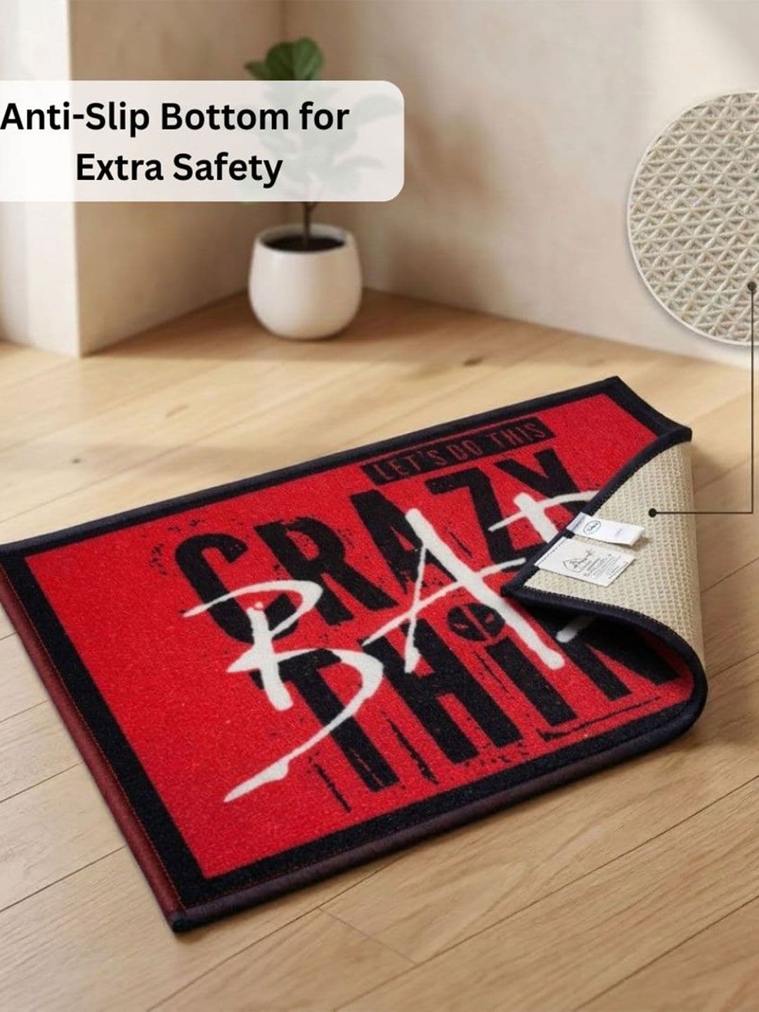 Athom Living Red Marvel Character Theme Kids Anti Slip Bathmat 57x37 thumbnail 4