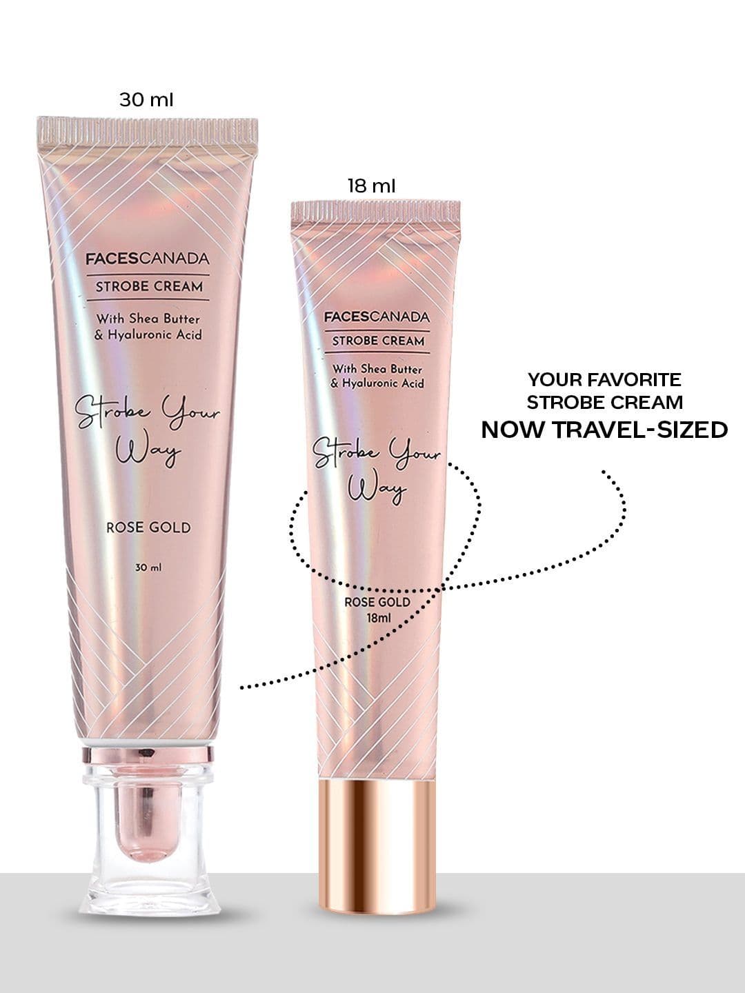 FACES CANADA Strobe Cream With Shea Butter & Hyaluronic Acid - 18 ml - Rose Gold thumbnail 2