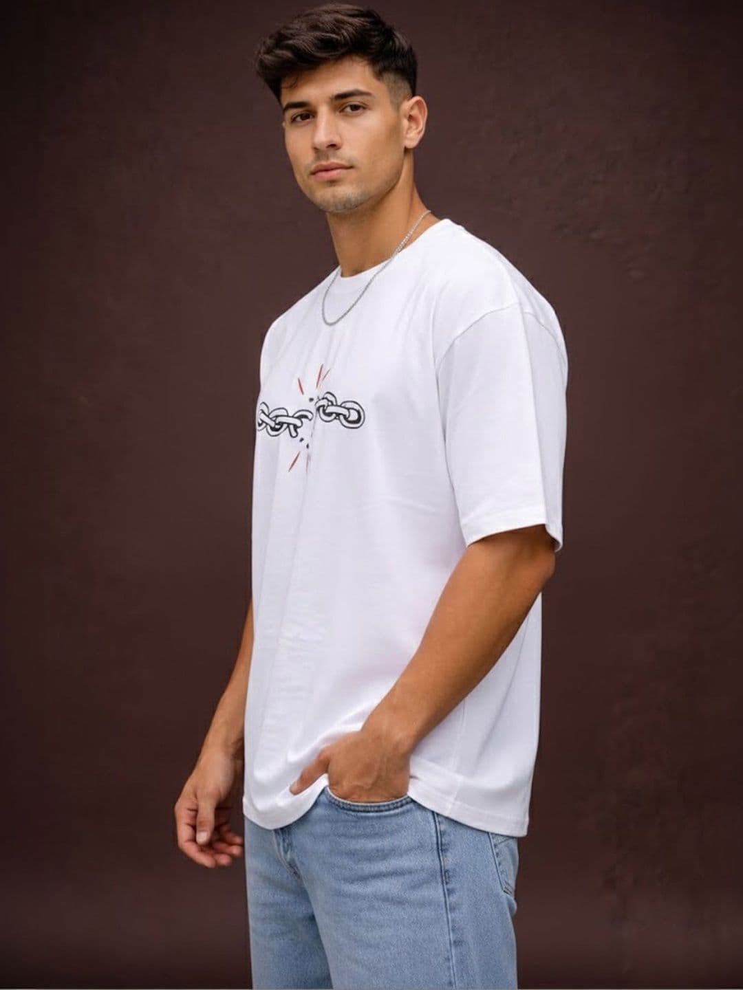 Mast & Harbour Men Typography Printed T-shirt thumbnail 3