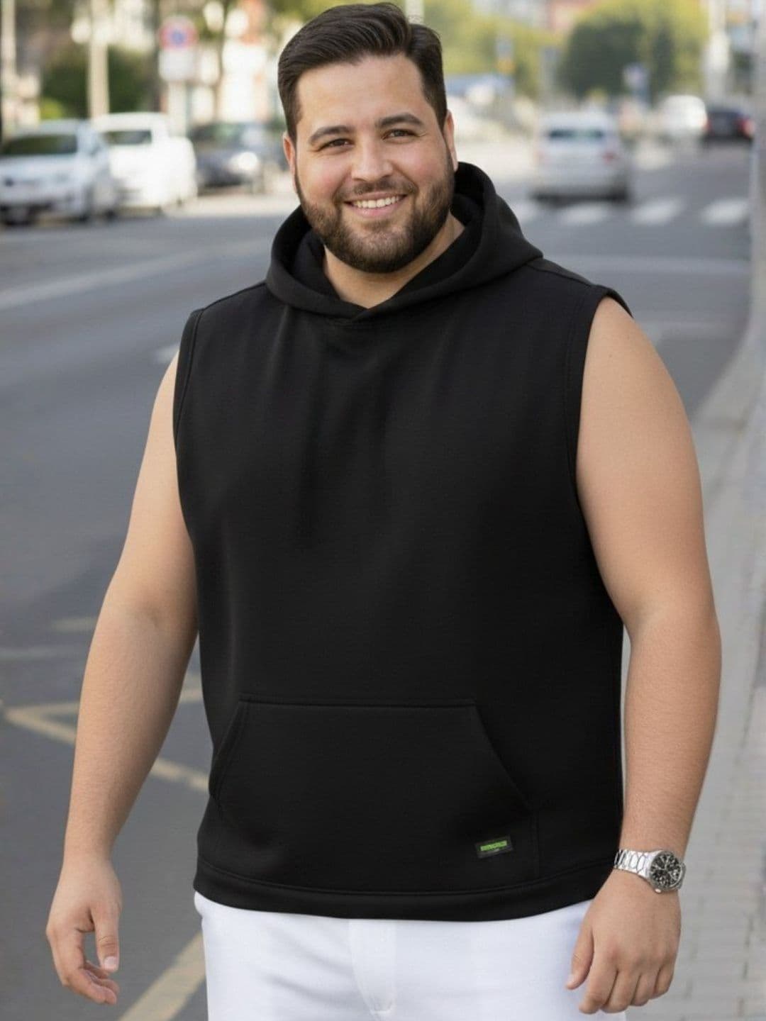 Sztori Men Hooded Pockets T-shirt thumbnail 4