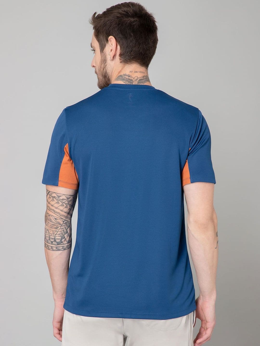 INCITE Men Typography Colourblocked Dry Tech T-shirt thumbnail 3
