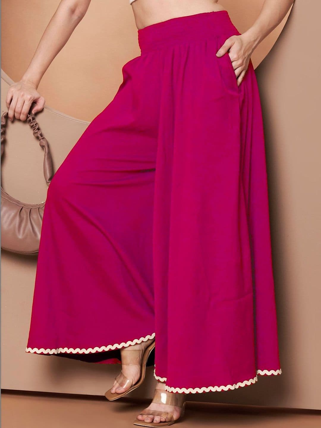 OTABU Women Flared Ethnic Palazzos - view 1