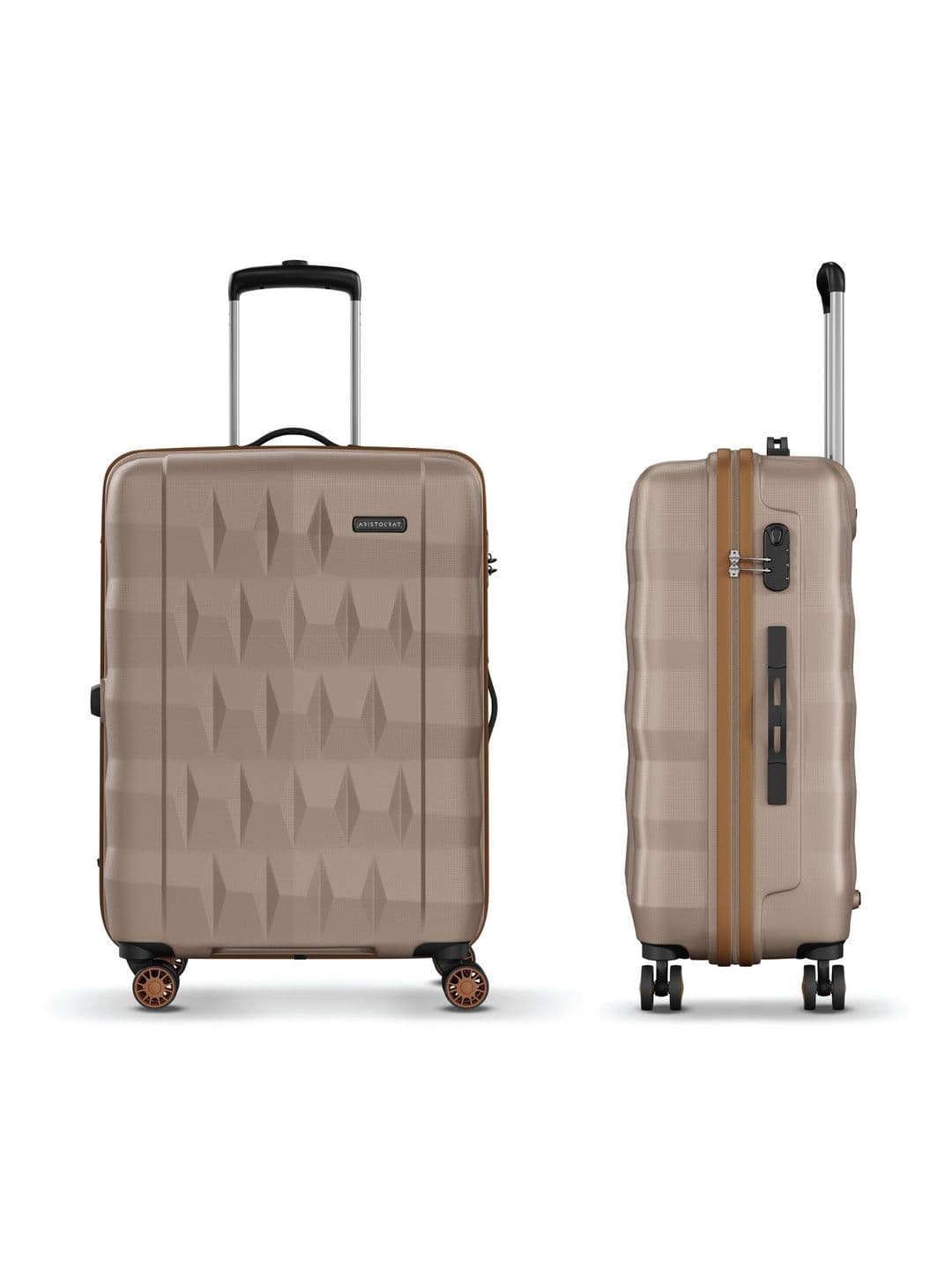 Aristocrat Unisex Comet Champagne Large Hard Luggage Check-in Trolley with 8-Wheel thumbnail 7