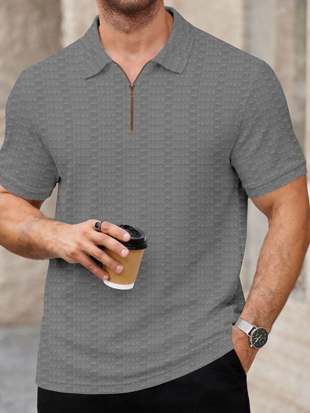 Moda Rapido Men Polo Collar T-shirt thumbnail 4