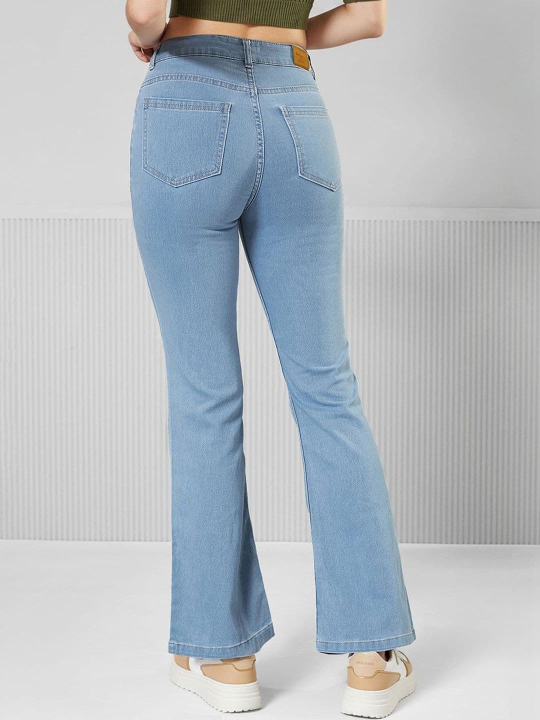 Mast & Harbour Women Bootcut High Rise Clean Look Regular Stretchable Denim Jeans thumbnail 2