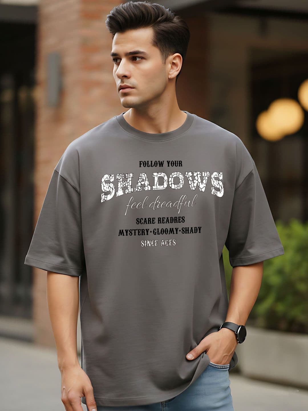 Kook N Keech Men Typography Printed Drop-Shoulder Sleeves T-shirt thumbnail 5