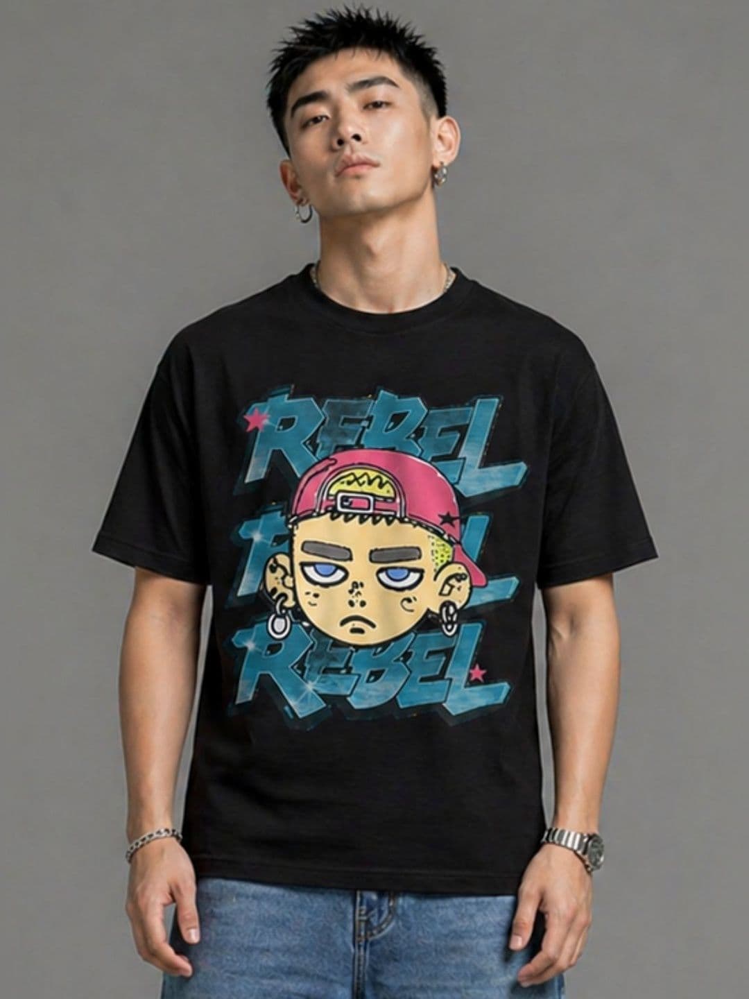 CAPTCHA Men Printed T-shirt - view 1