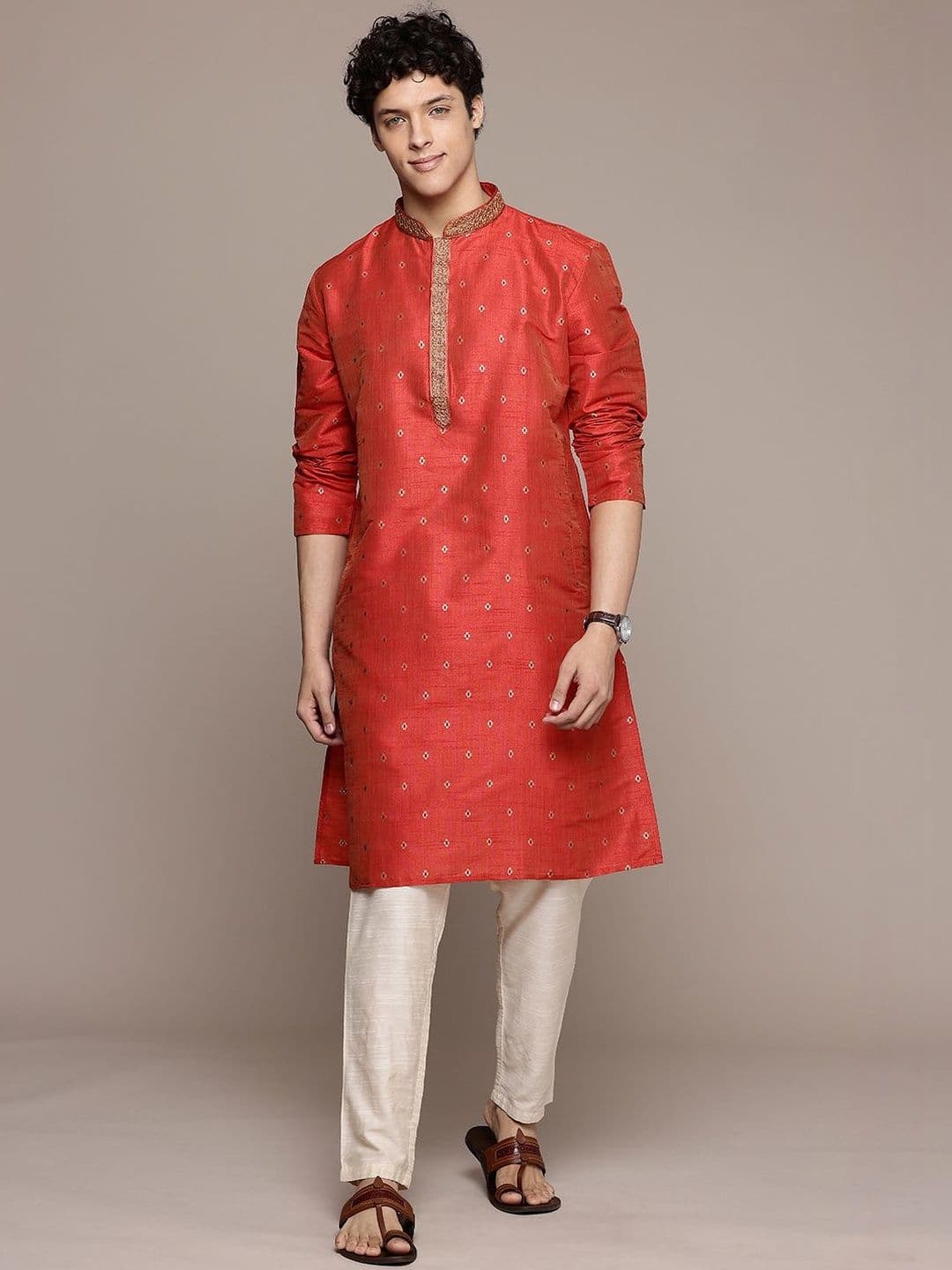 Dincharya Men Ethnic Motifs Kurta thumbnail 3