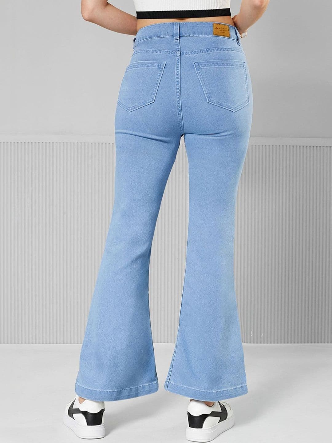 Mast & Harbour Women Bootcut High Rise Clean Look Regular Stretchable Denim Jeans thumbnail 2
