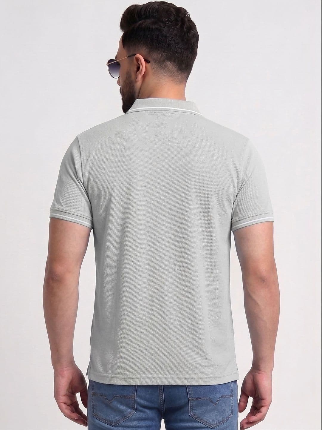 TB BLUE Men Polo Collar Slim Fit T-shirt thumbnail 2