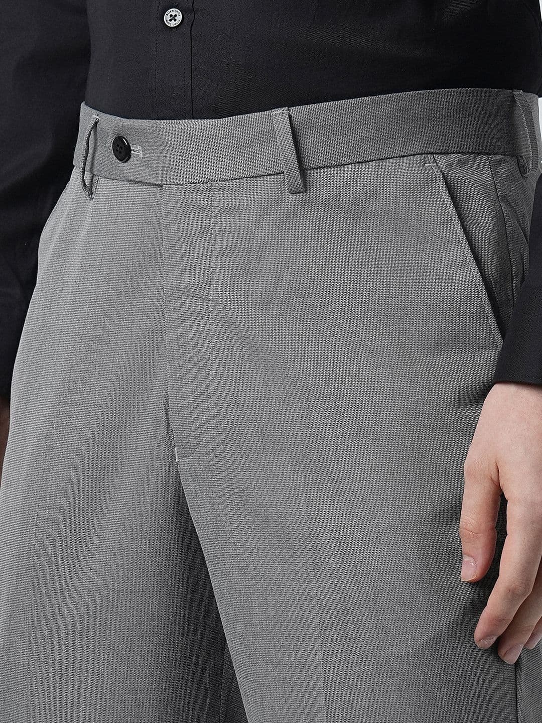 Peter England Men Slim Fit Trousers thumbnail 2