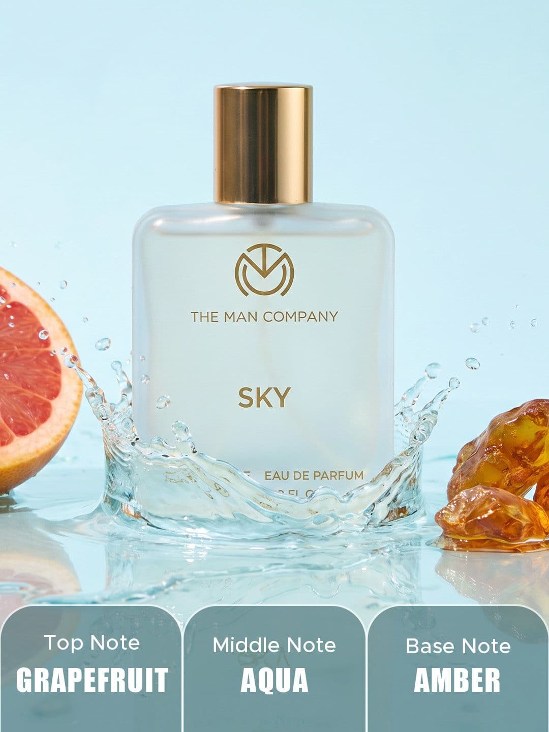 THE MAN COMPANY Sky Pour Homme Long Lasting Eau De Parfum - 50 ml thumbnail 7
