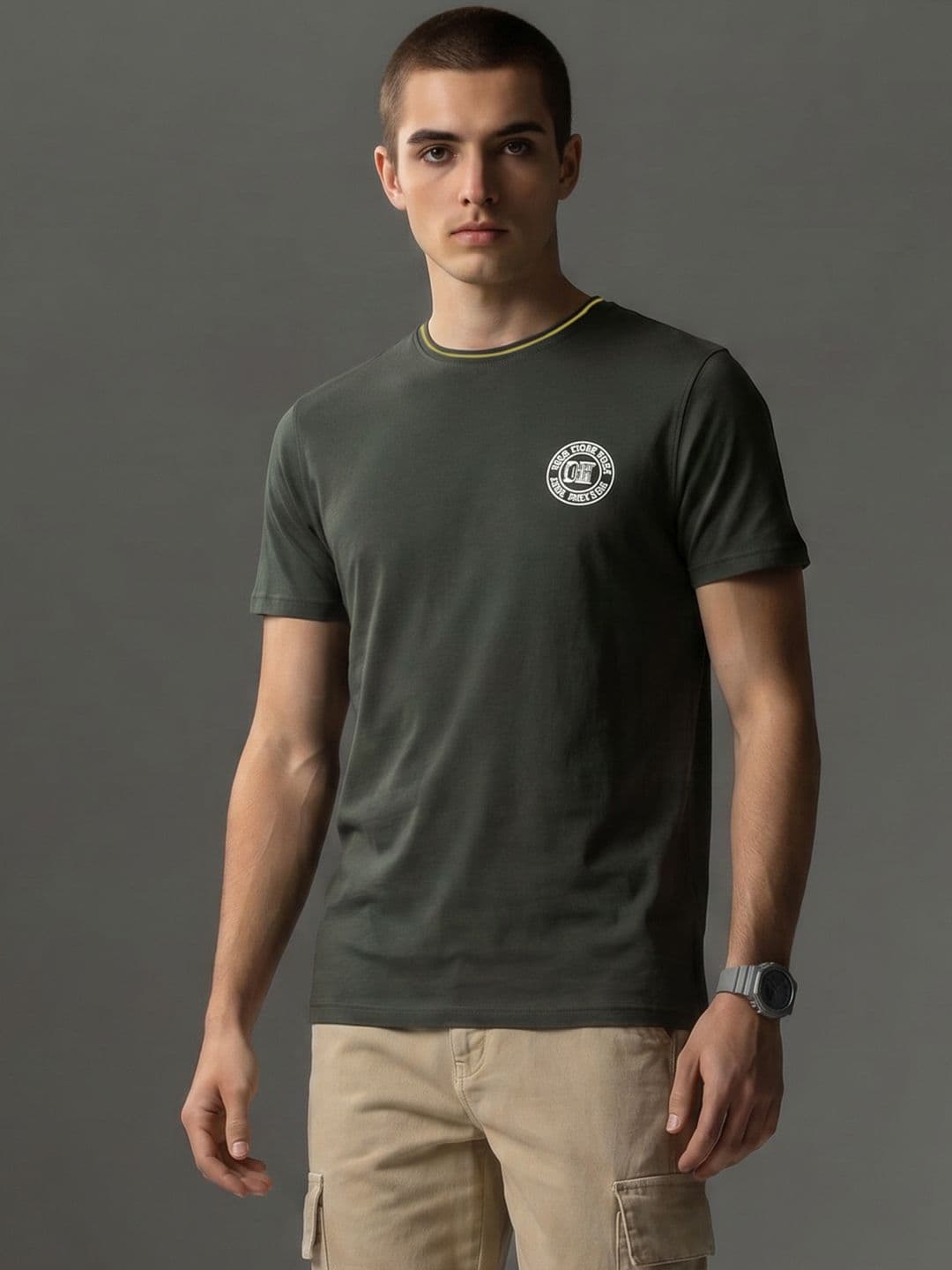 FCUK Round Neck Pure Cotton T-shirt - view 1