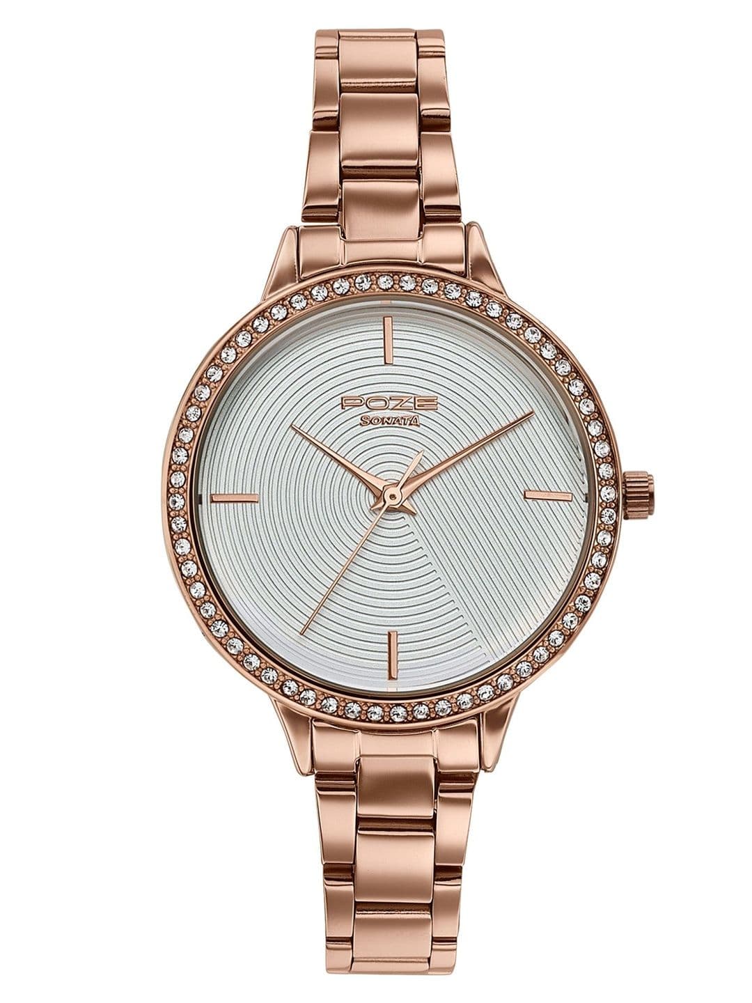 Sonata Women Poze 9 Quartz Analog Silver Dial Watch - SP80187WM01W - view 1
