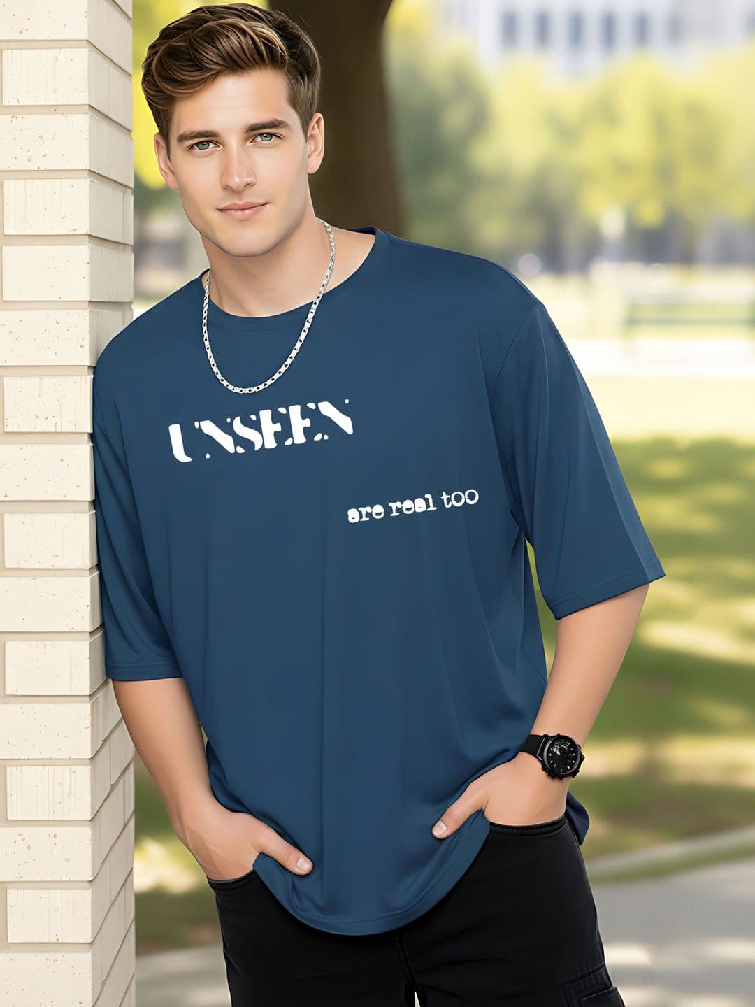 Kook N Keech Men Typography Printed Drop-Shoulder Sleeves T-shirt - view 1