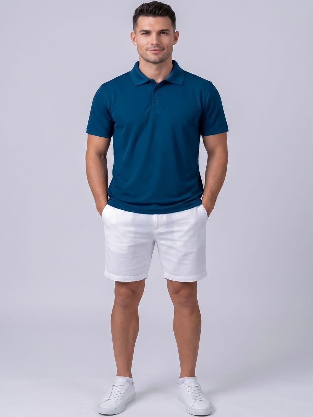 Attire Hub Men Polo Collar T-shirt - view 1