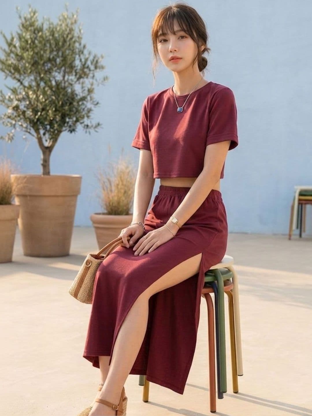 Pookiie Solid Top with Skirt thumbnail 5