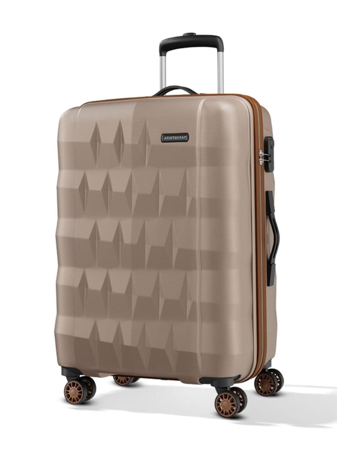 Aristocrat Unisex Comet Champagne Large Hard Luggage Check-in Trolley with 8-Wheel - view 1
