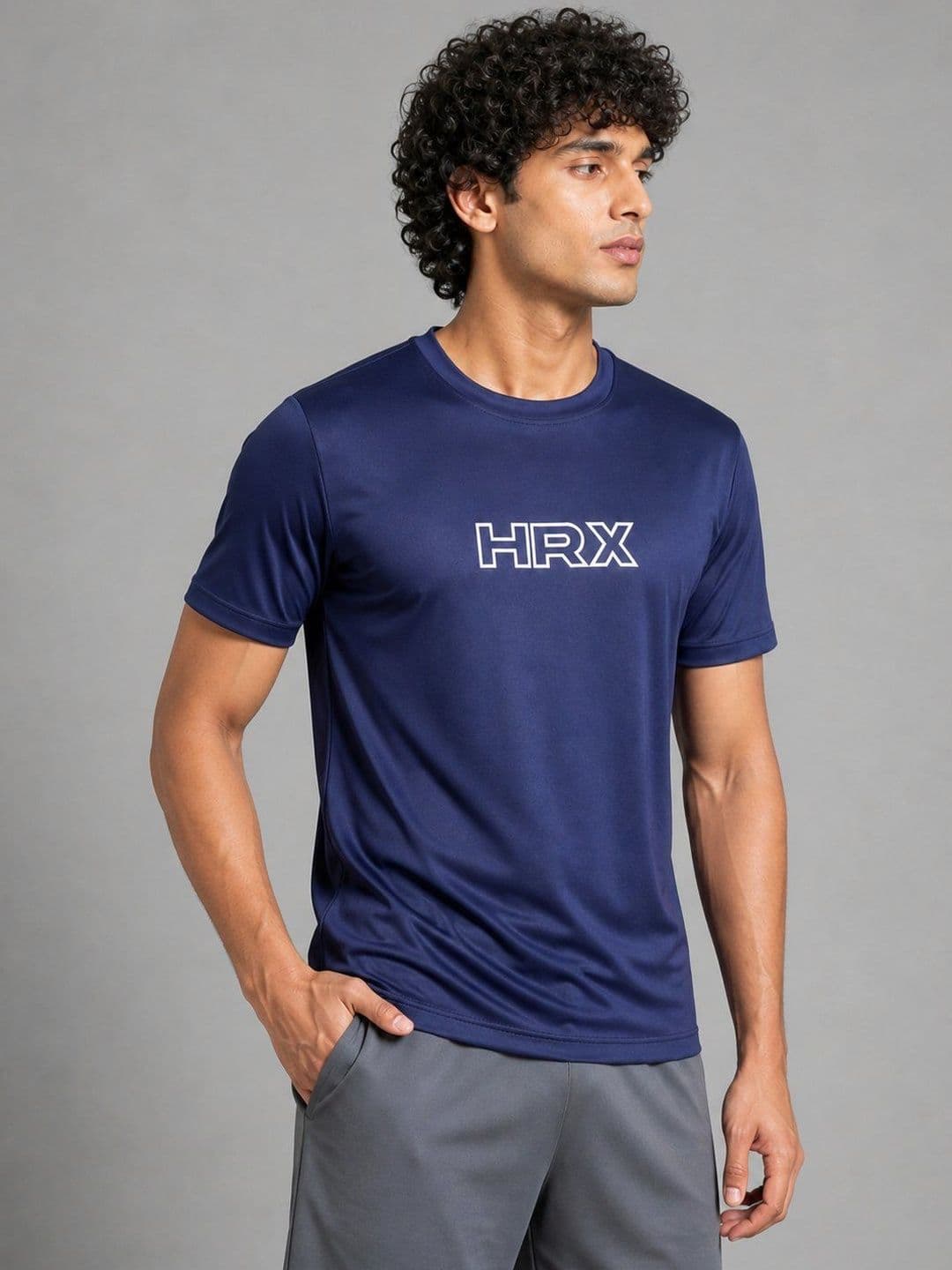 HRX by Hrithik Roshan Men Brand Logo Printed T-shirt thumbnail 3