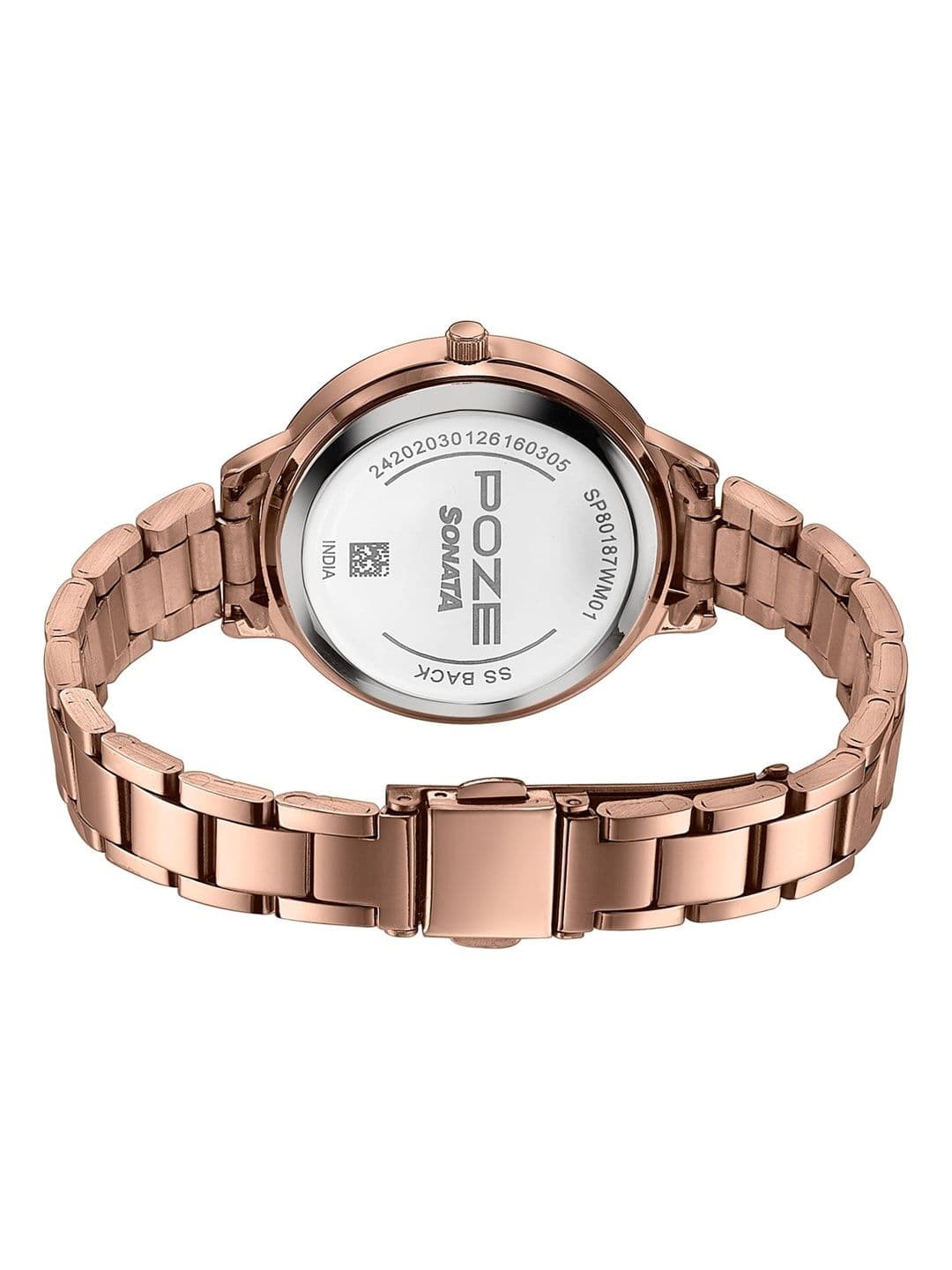 Sonata Women Poze 9 Quartz Analog Silver Dial Watch - SP80187WM01W thumbnail 2