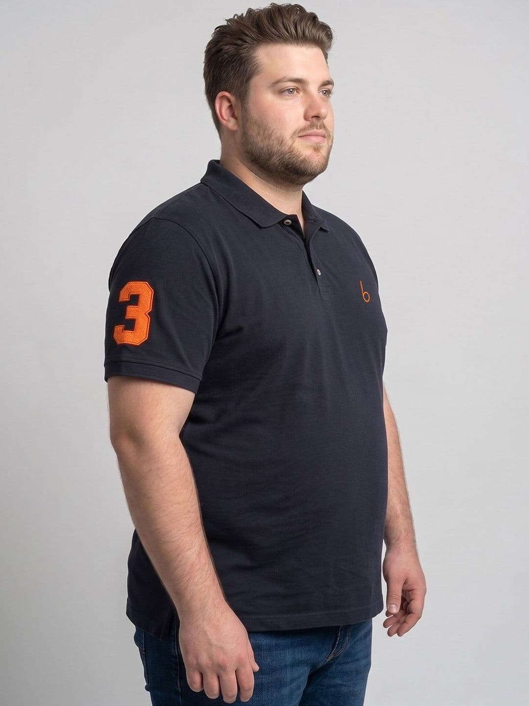 bigbanana Men Plus Size Polo Collar Anti Odour T-shirt thumbnail 2