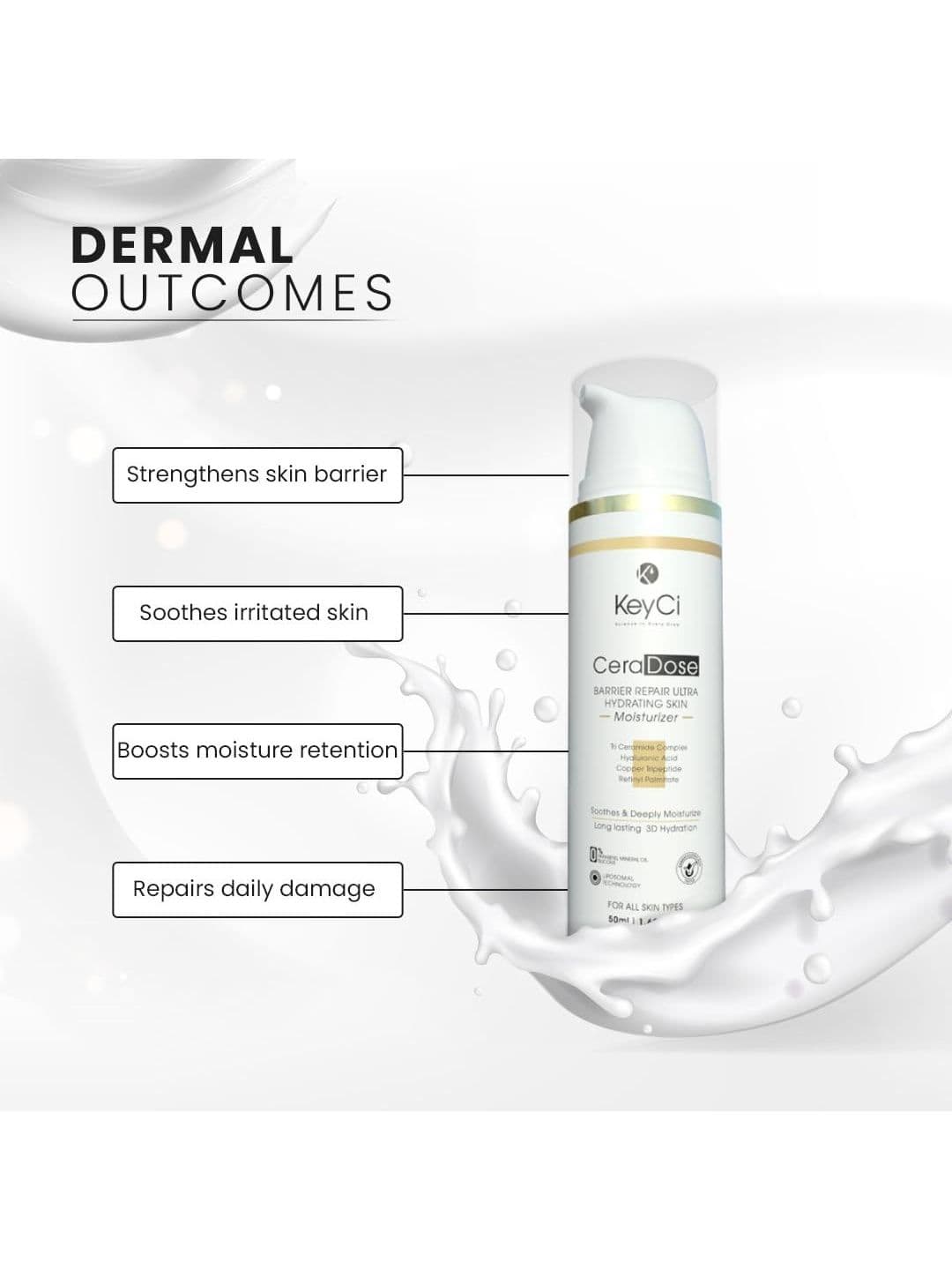 KeyCi CeraDose Barrier Repair Ultra Hydrating Skin Moisturizer - 50 ml thumbnail 4