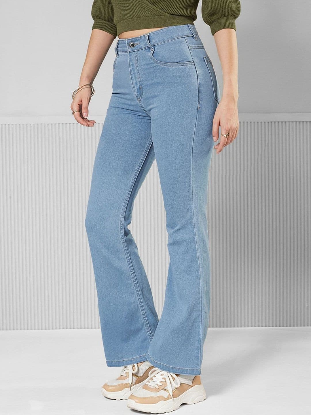 Mast & Harbour Women Bootcut High Rise Clean Look Regular Stretchable Denim Jeans - view 1