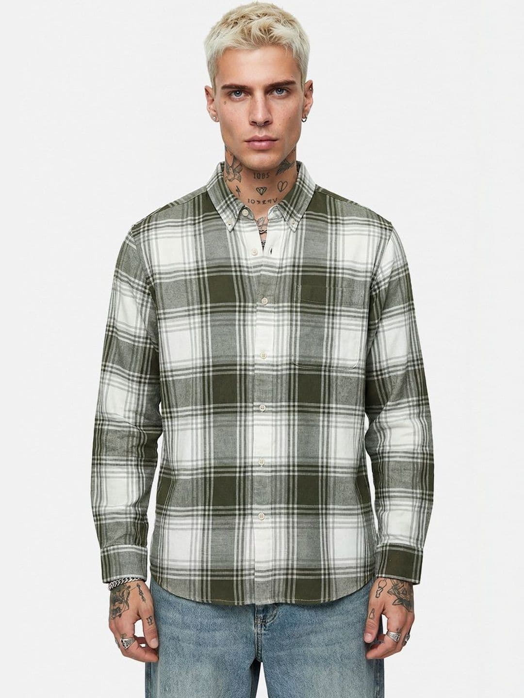 Snitch Men Tartan Checks Checked Casual Shirt thumbnail 3