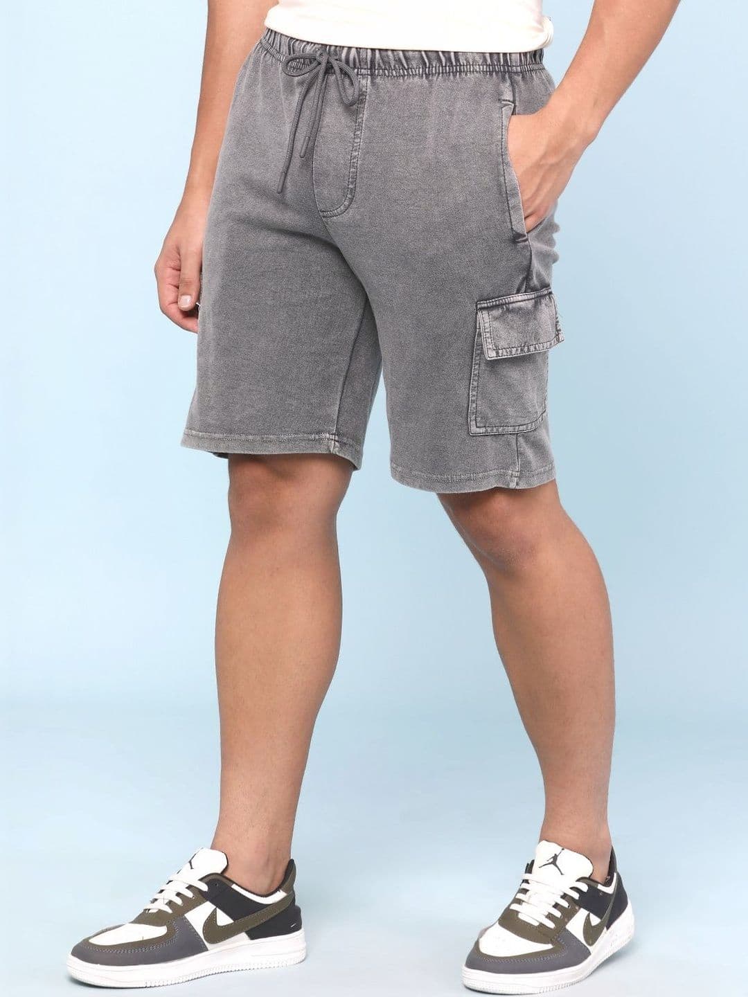 V-Mart Men Washed Cargo Shorts Technology thumbnail 2