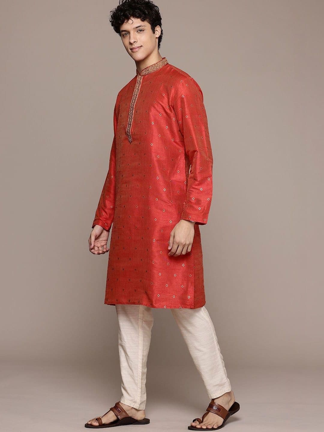 Dincharya Men Ethnic Motifs Kurta thumbnail 5