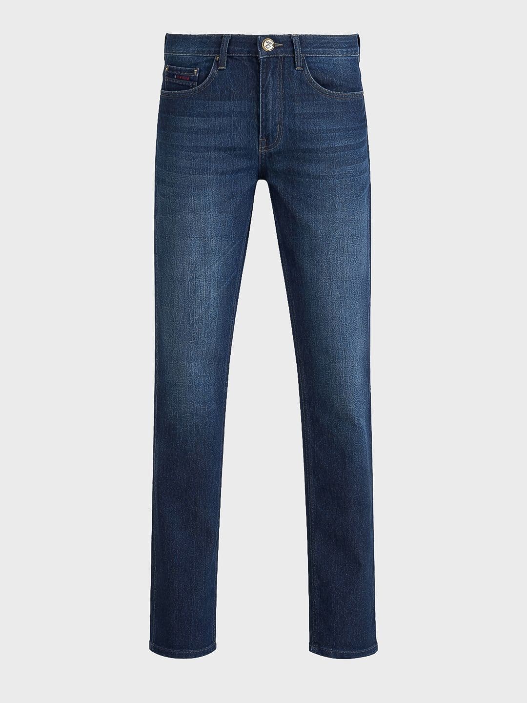 The Indian Garage Co Men Slim Fit Mid-Rise Light Fade Stretchable Jeans thumbnail 4