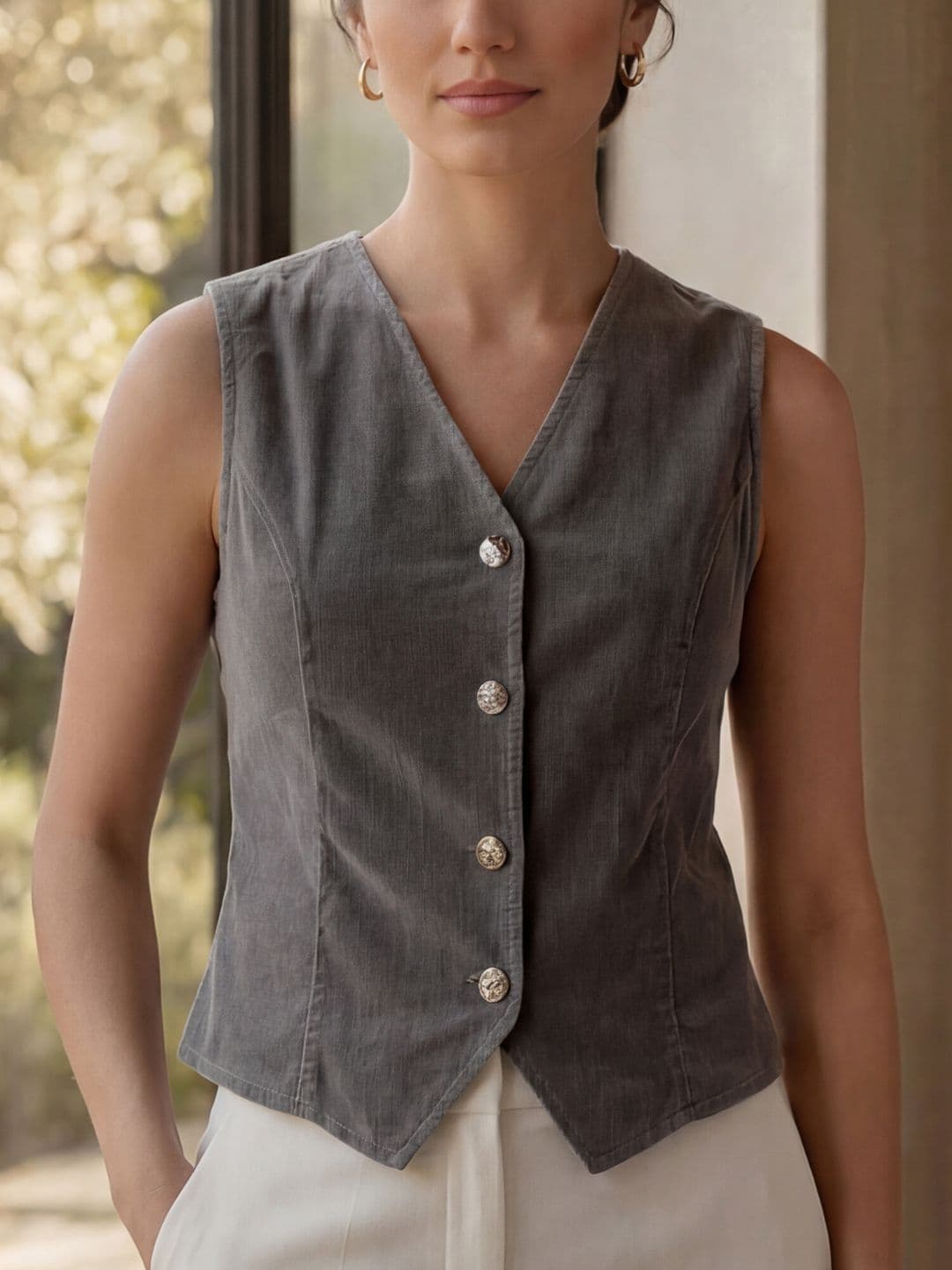 Style Quotient Velvet Solid Formal Waist Coat thumbnail 3